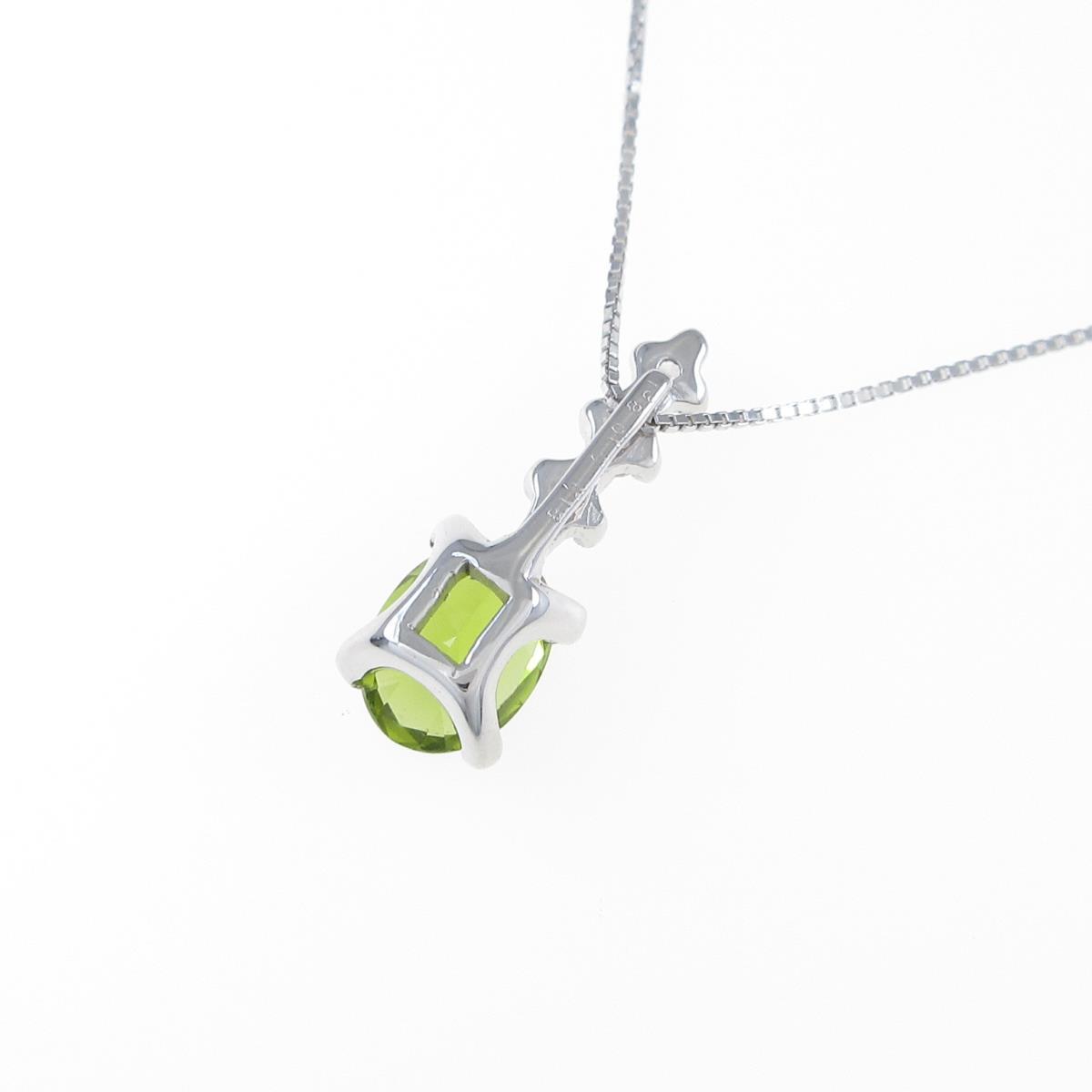 品質検査済 店 中古 Onlinestore 中古 Komehyo ジュエリー アクセサリー ネックレス ペンダント k18wg ペリドットネックレス