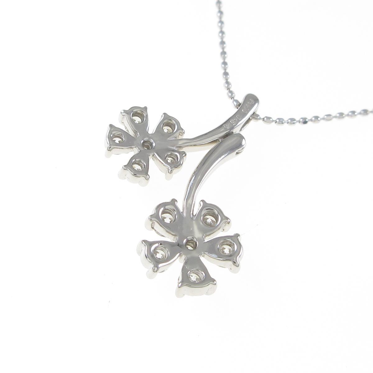 ｐｔ ｋ１８ｗｇ フラワー ダイヤモンドネックレス 中古 Komehyo Onlinestore 店