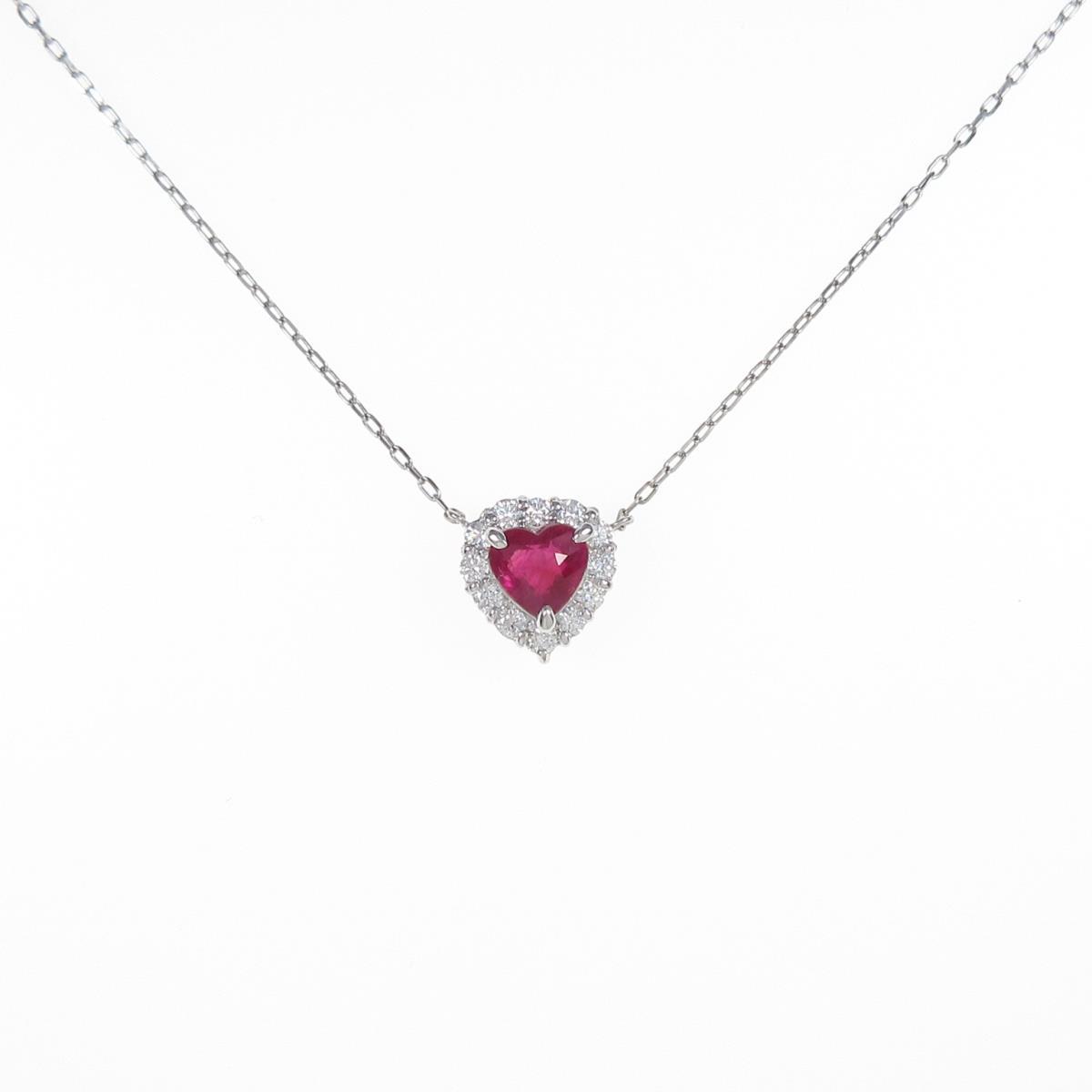 くらしを楽しむアイテム リメイク ｐｔ ハート ルビーネックレス 中古 Avantcommunication Com