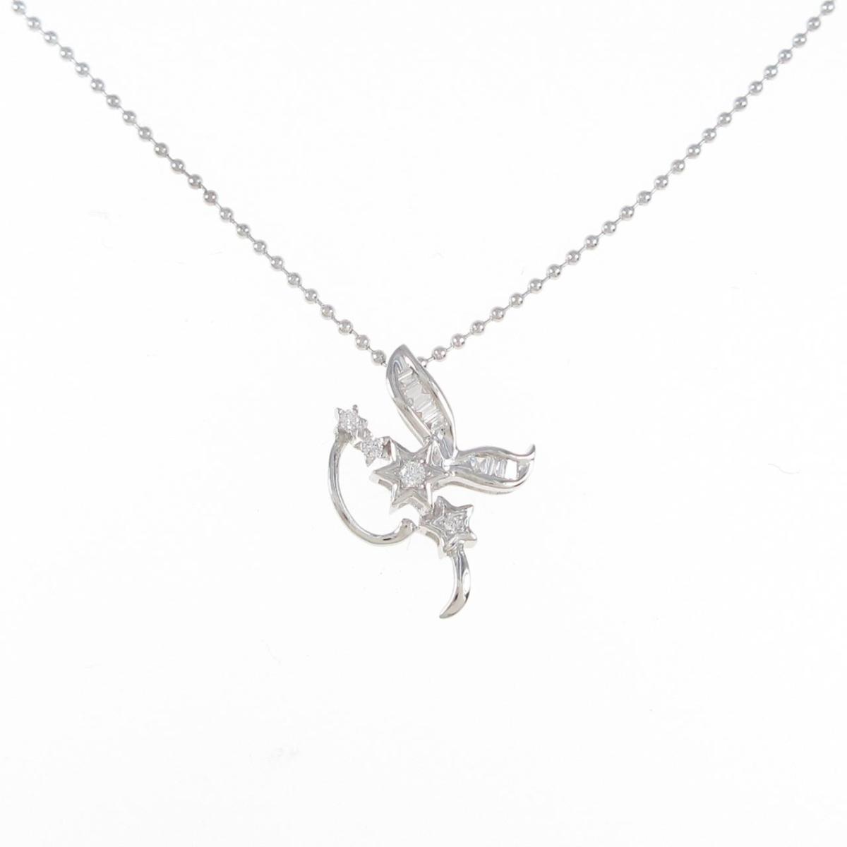 至高 K18WG PT ダイヤモンド ネックレス 0.10CT sleepyhollowevents.com