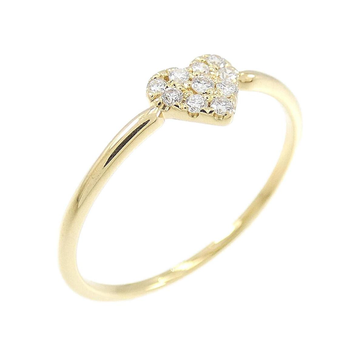 K18YG ハート ダイヤモンド リング 0.05CT【中古】