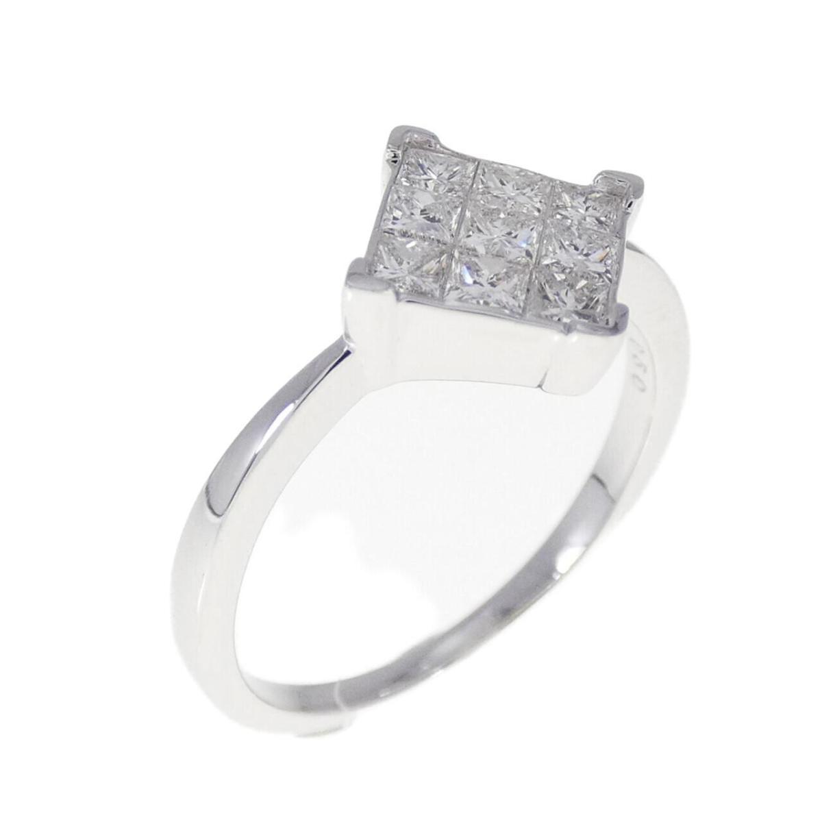 SALE／66%OFF】 0.50ct ダイヤモンド リング K18 ホワイトゴールド