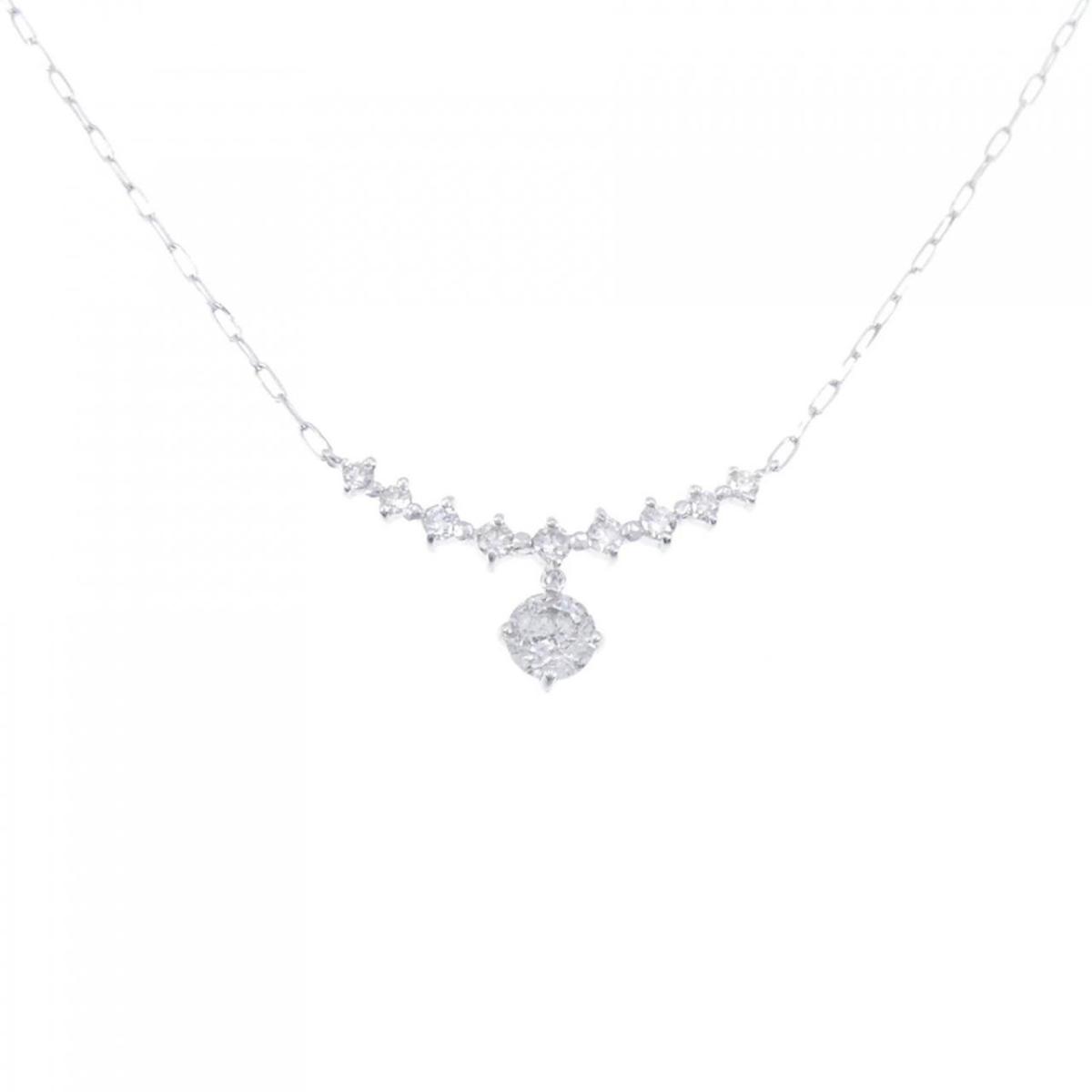 ☆極美品☆翡翠1.694ct/ダイヤ0.18ct 18金ホワイトゴールド トップ