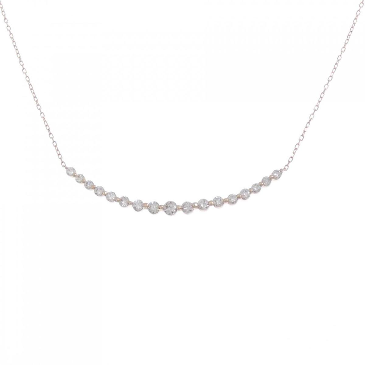 新製品情報も満載 K18PG ダイヤモンド ネックレス 1.00CT