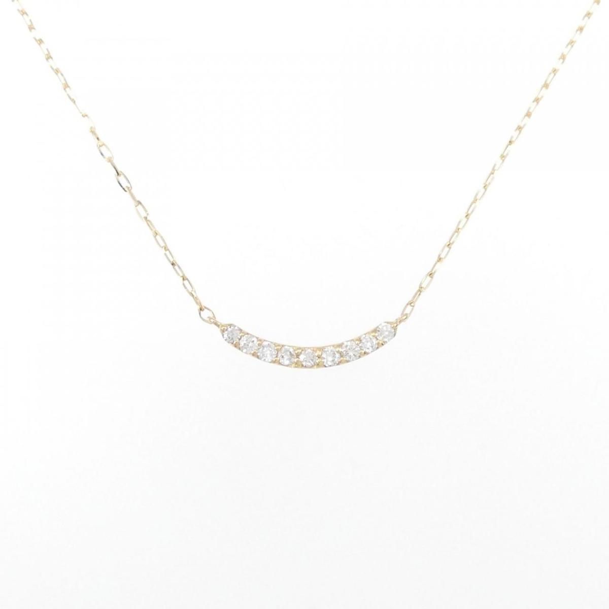 【リメイク】K18YG ダイヤモンド ネックレス 0.10CT【中古】