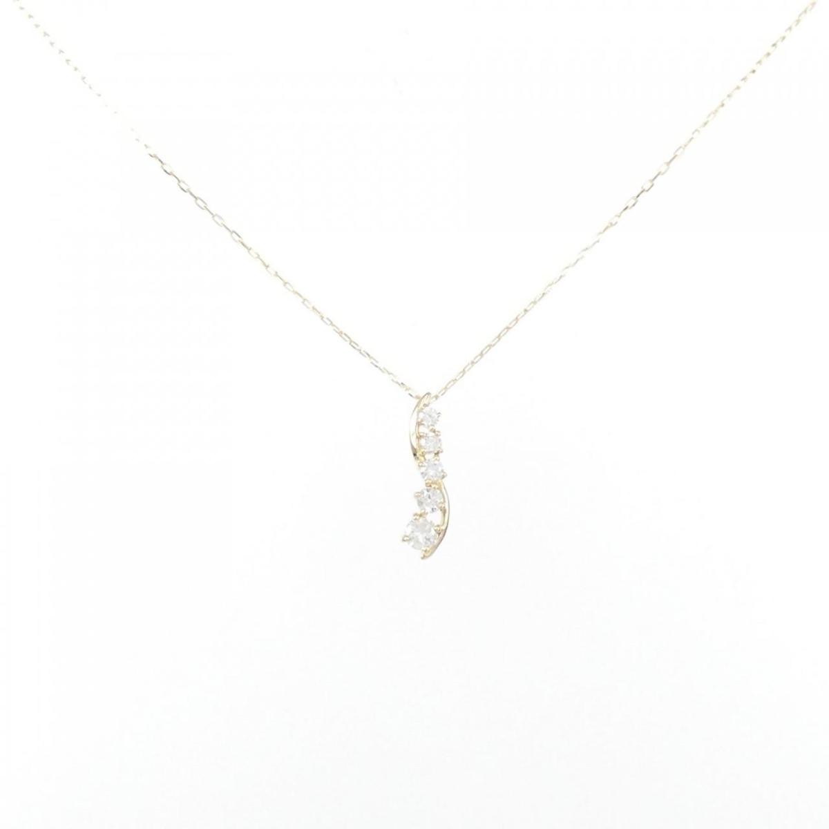 【KOMEHYO】 【リメイク】K18YG ダイヤモンド ネックレス 0.15CT【中古】 【コメ兵】