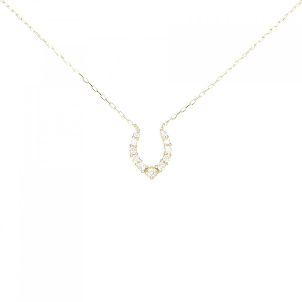 【KOMEHYO】 【リメイク】K18YG ダイヤモンド ネックレス 0.10CT【中古】 【コメ兵】