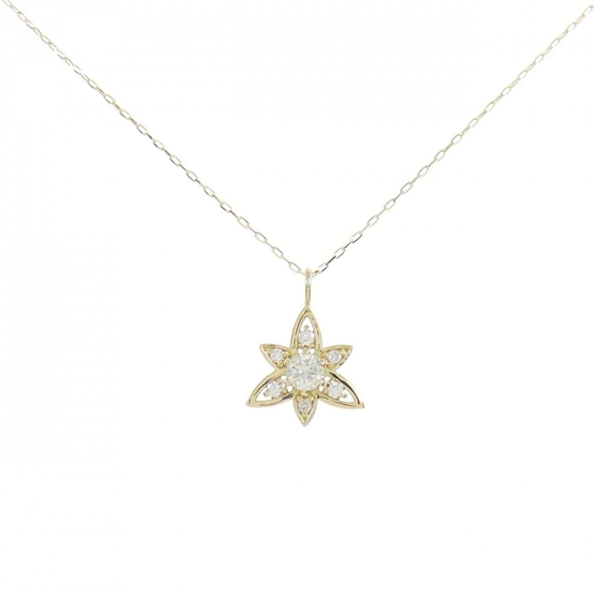 【KOMEHYO】 K18YG ダイヤモンド ネックレス 0.14CT【中古】 【コメ兵】