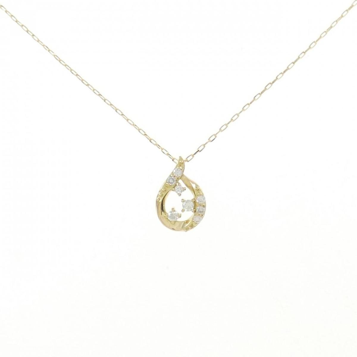 【KOMEHYO】 【リメイク】K18YG ダイヤモンド ネックレス 0.06CT【中古】 【コメ兵】