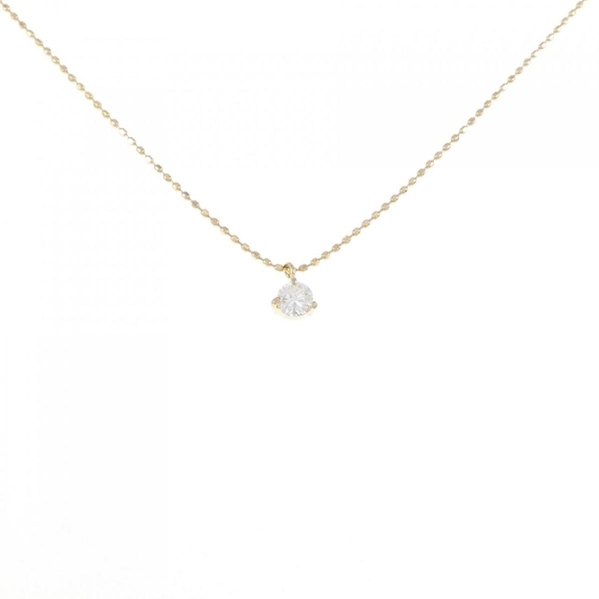 hum Kumo 18金ダイヤモンド0.10ct 一粒ダイヤ ロングネックレス K18GG 0.10ct KUMO 一粒 ダイヤ ロング ネックレス 箱付き