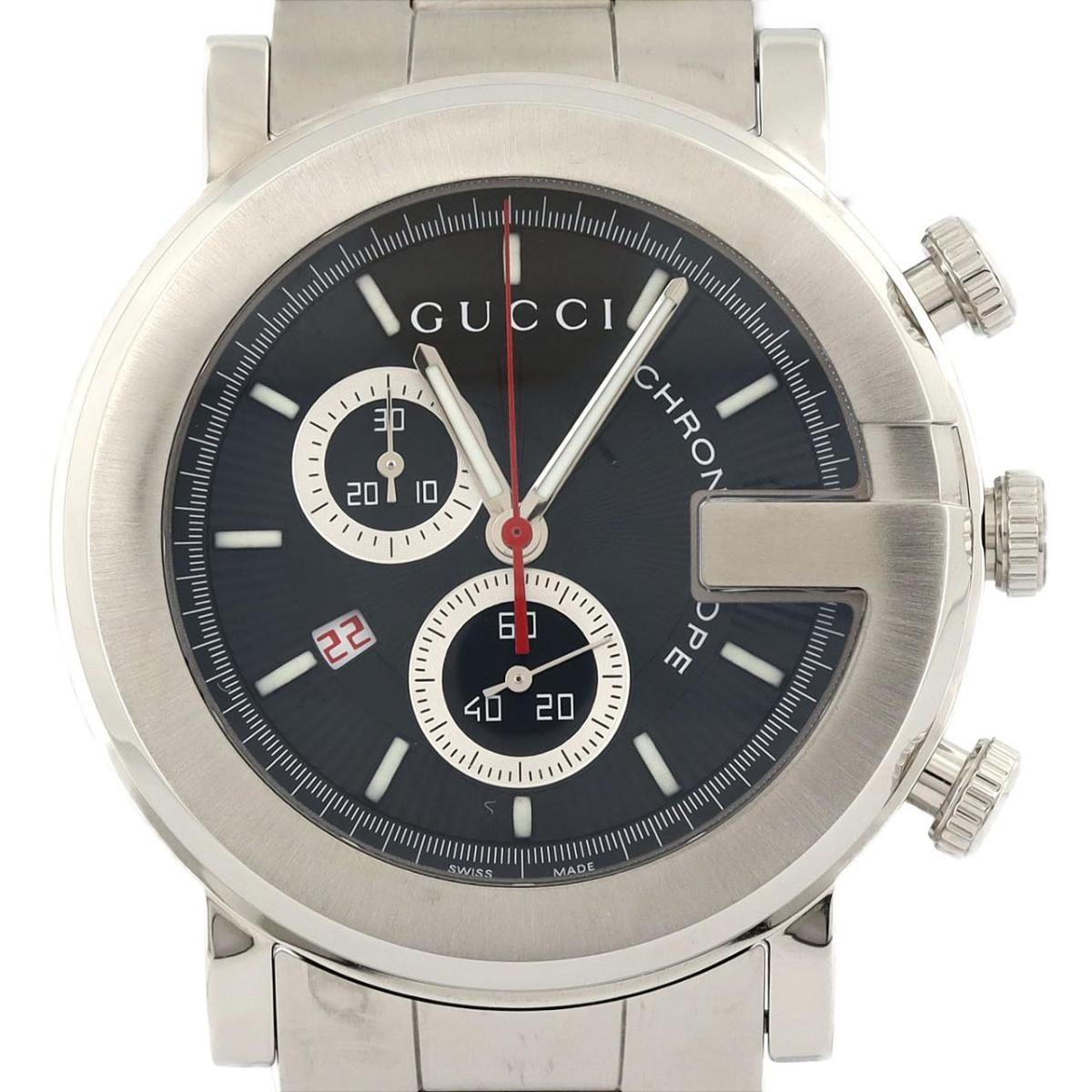 【新品】グッチ Gクロノ 101MCHRONO/YA101309 SS 石英【新品】