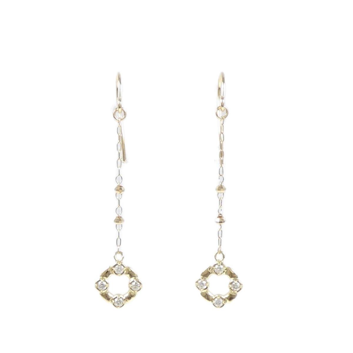 【KOMEHYO】 【リメイク】K18YG ダイヤモンド ピアス 0.08CT【中古】 【コメ兵】
