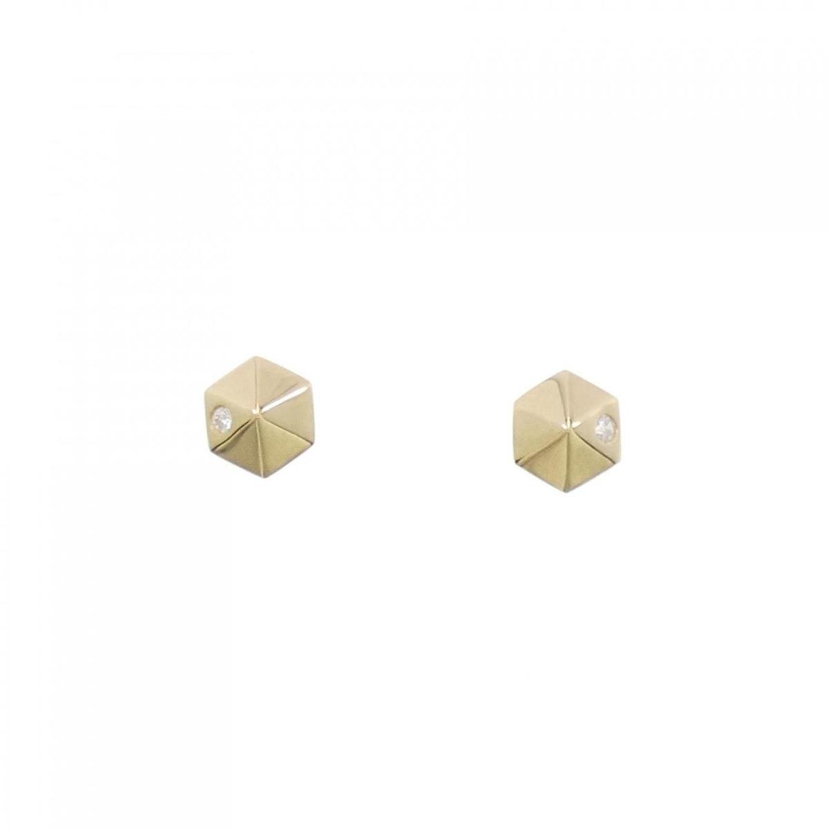 【KOMEHYO】 【リメイク】K18YG ダイヤモンド ピアス 0.02CT【中古】 【コメ兵】