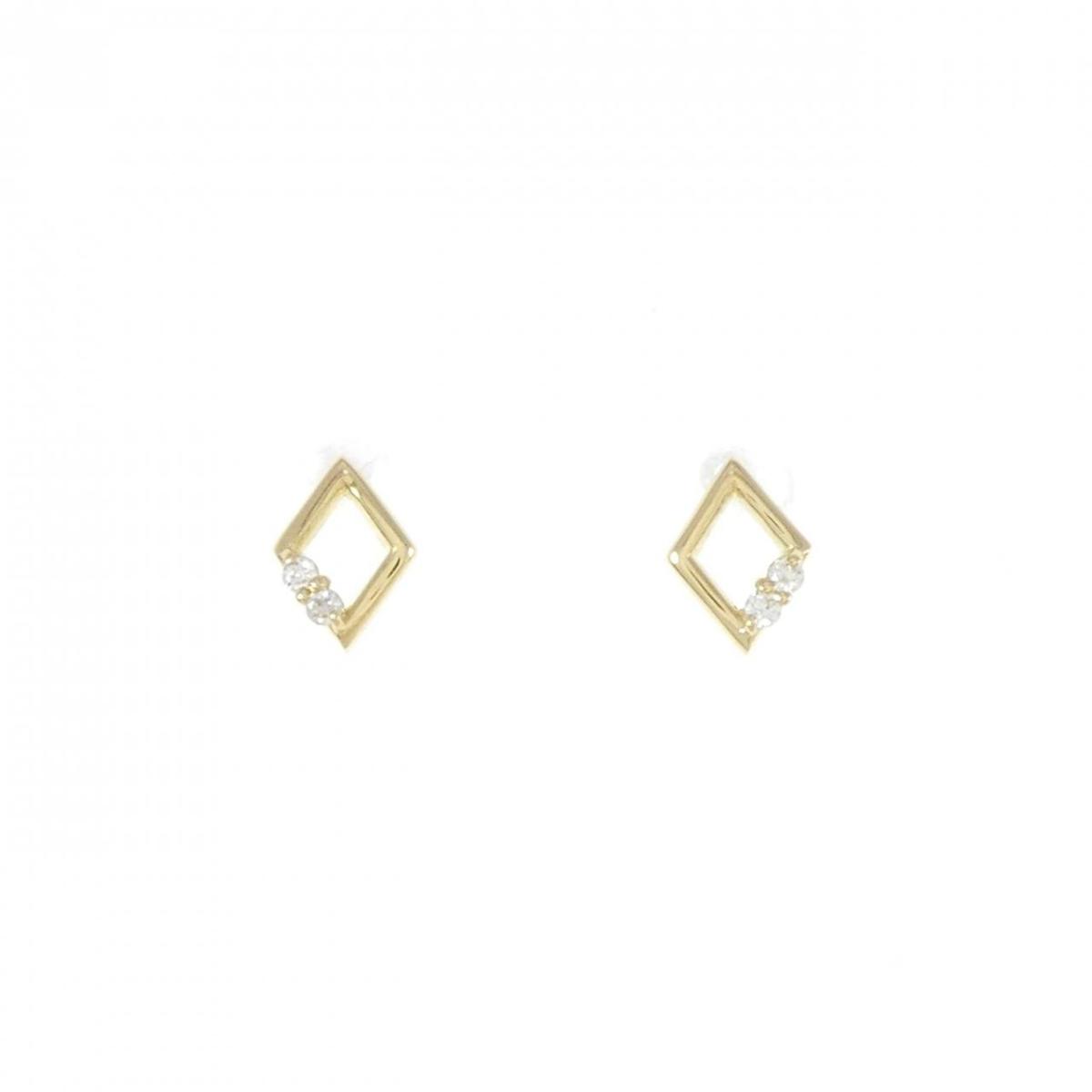 【リメイク】K18YG ダイヤモンド ピアス 0.04CT【中古】