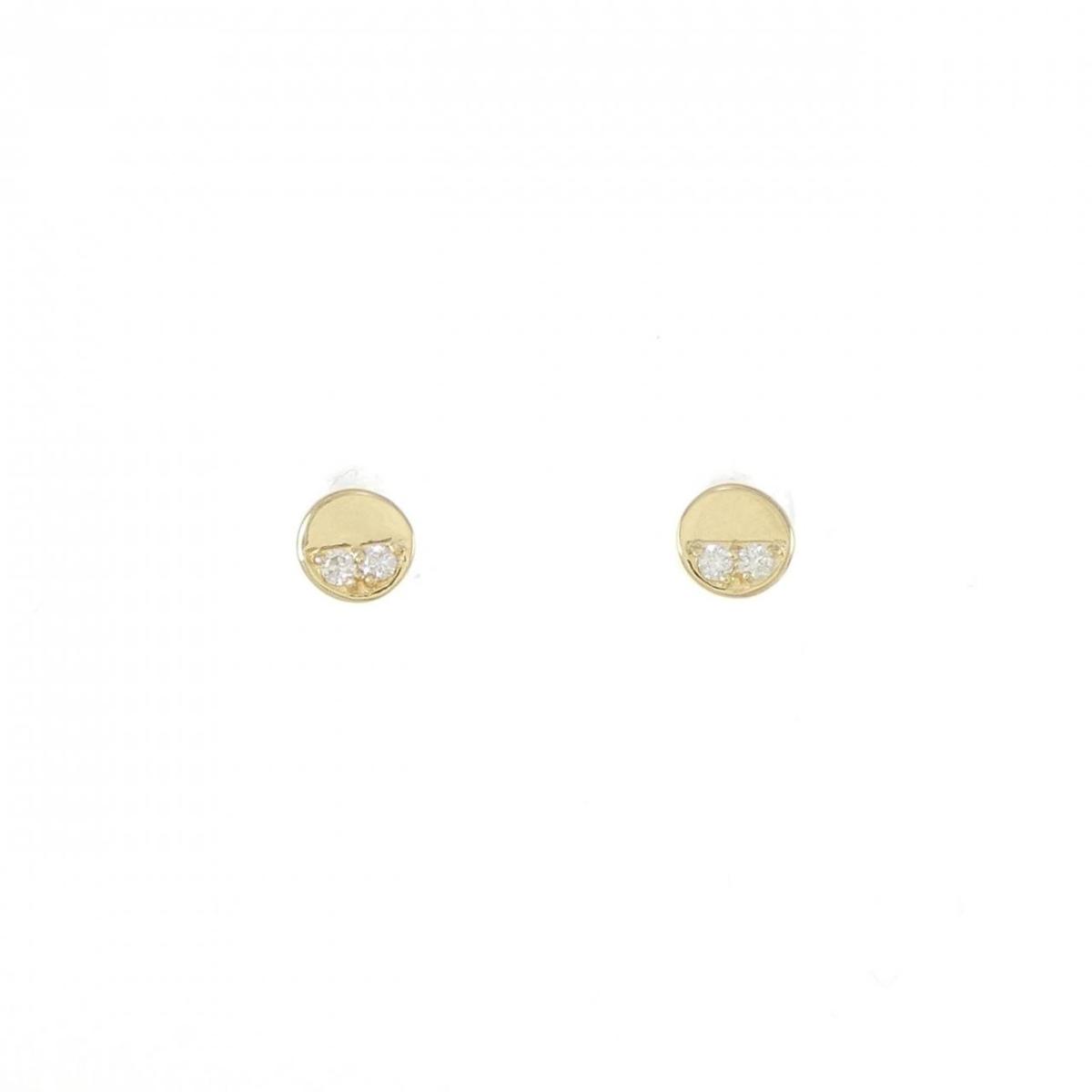 【リメイク】K18YG ダイヤモンド ピアス 0.04CT【中古】