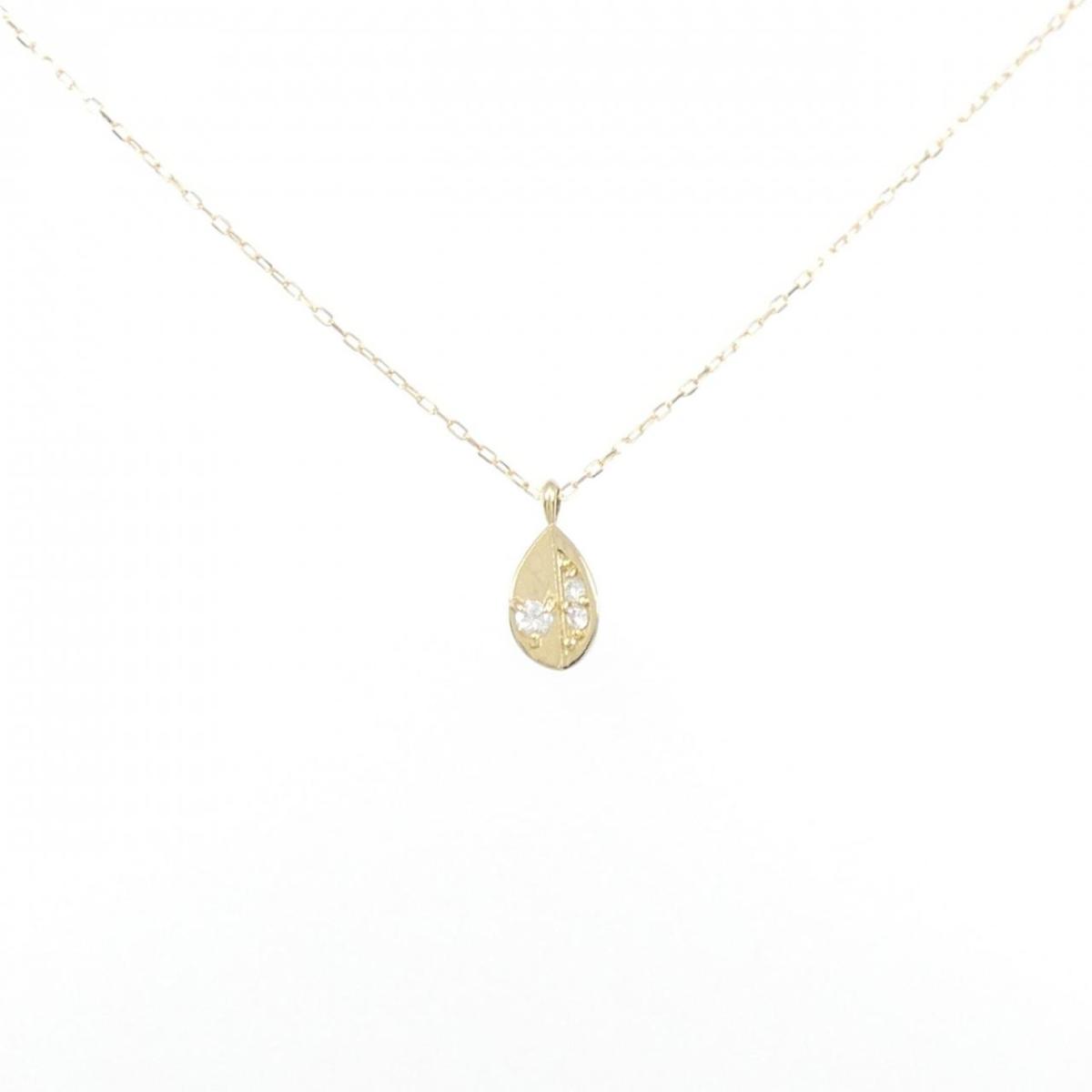 【KOMEHYO】 【リメイク】K18YG ダイヤモンド ネックレス 0.05CT【中古】 【コメ兵】