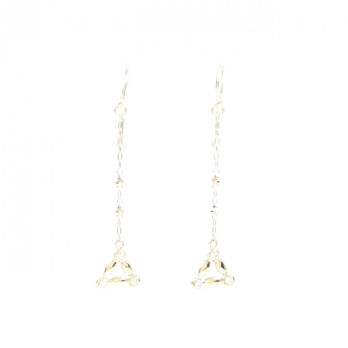 【KOMEHYO】 【リメイク】K18YG ダイヤモンド ピアス 0.06CT【中古】 【コメ兵】
