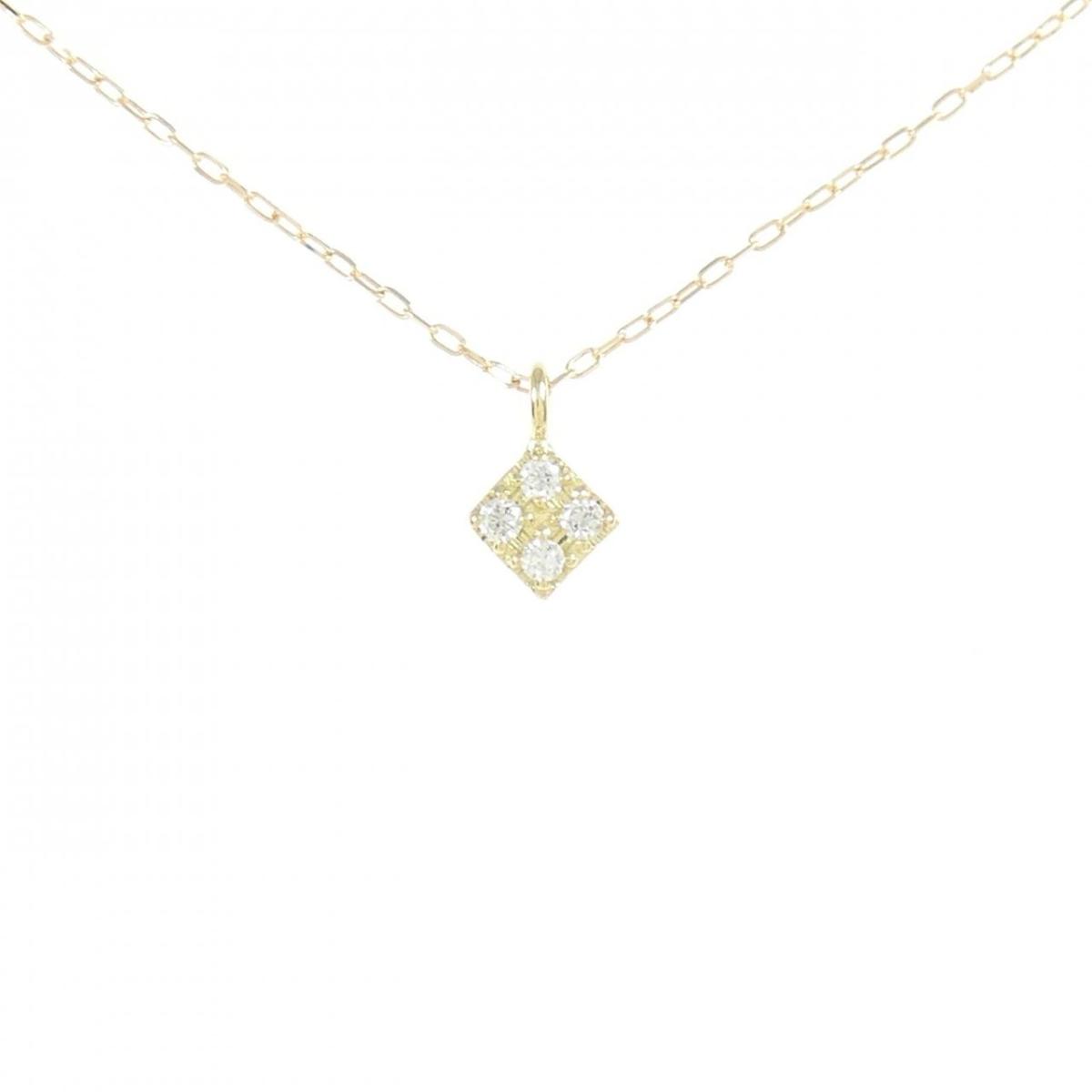 【KOMEHYO】 【リメイク】K18YG ダイヤモンド ネックレス 0.04CT【中古】 【コメ兵】