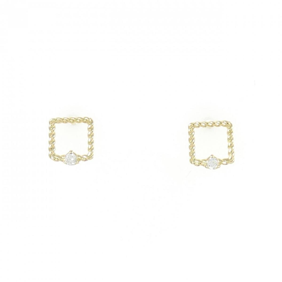 【KOMEHYO】 【リメイク】K18YG ダイヤモンド ピアス 0.02CT【中古】 【コメ兵】