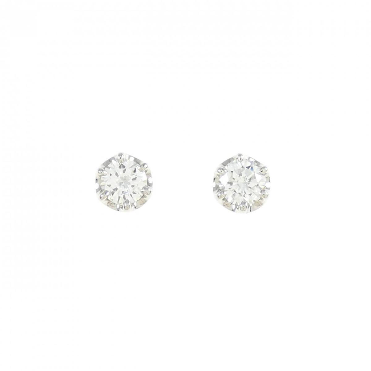 【KOMEHYO】 【リメイク】PT/ST ダイヤモンド ピアス 0.202CT 0.230CT F VS2 VG【中古】 【コメ兵】