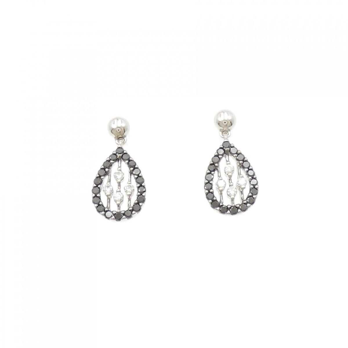 K18WG ダイヤモンド ピアス 0.36CT【中古】