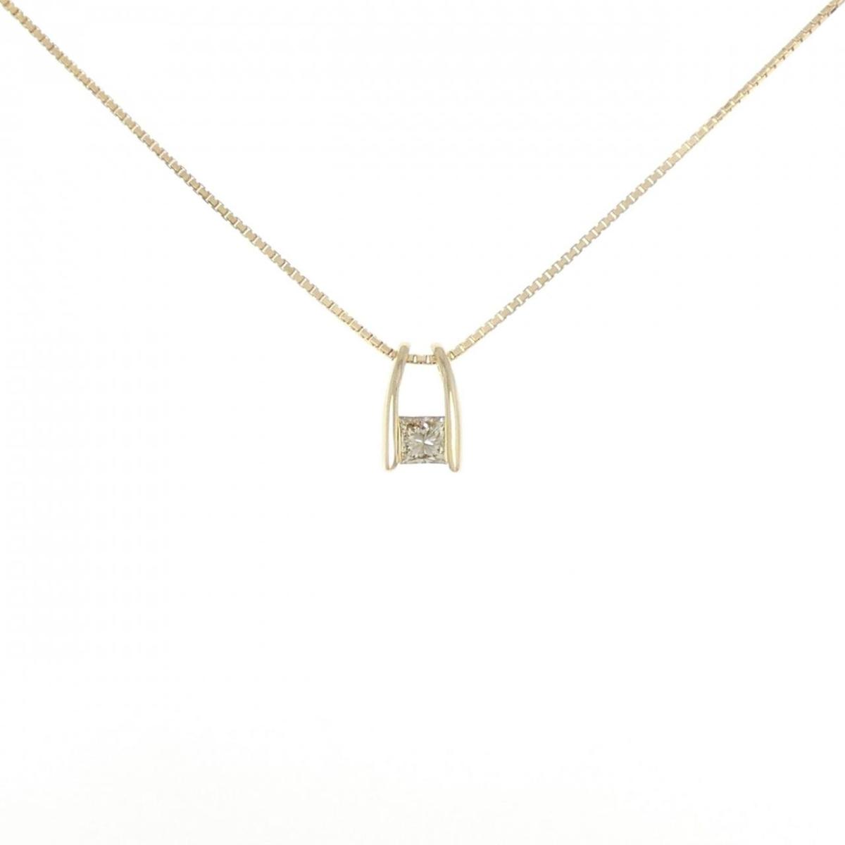 【KOMEHYO】 K18YG ダイヤモンド ネックレス 0.17CT【中古】 【コメ兵】