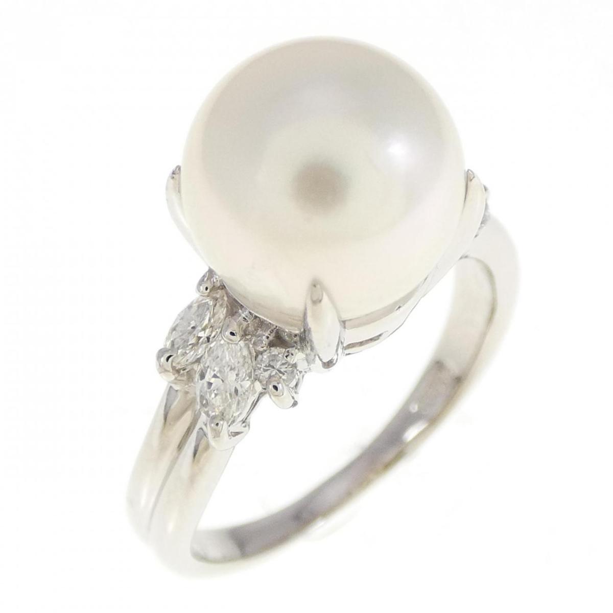 【KOMEHYO】 PT アコヤパール リング 9.5mm【中古】 【コメ兵】