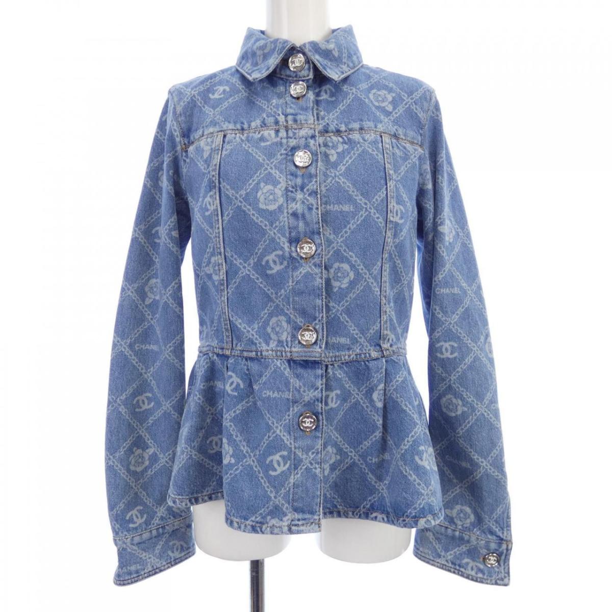 CHANEL デイジー コットンジャケット 楽天市場】美品 CHANEL シャネル デニム ジャケット CHANEL