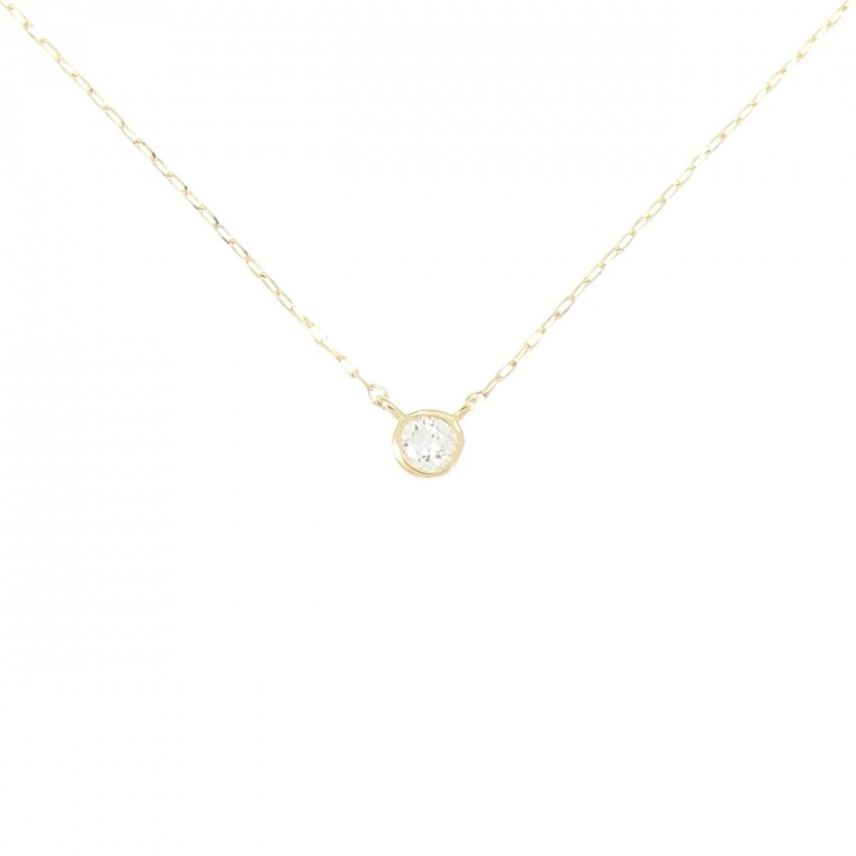 【KOMEHYO】 【リメイク】K18YG ソリティア ダイヤモンド ネックレス 0.05CT【中古】 【コメ兵】
