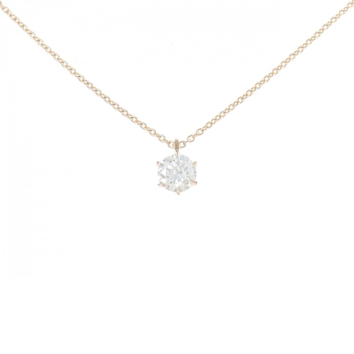 【リメイク】K18PG ダイヤモンド ネックレス 0.404CT H VS2 Good【中古】