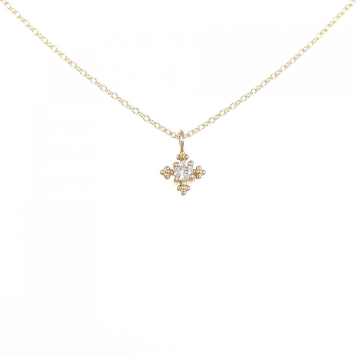 【KOMEHYO】 K18YG ダイヤモンド ネックレス 0.05CT【中古】 【コメ兵】
