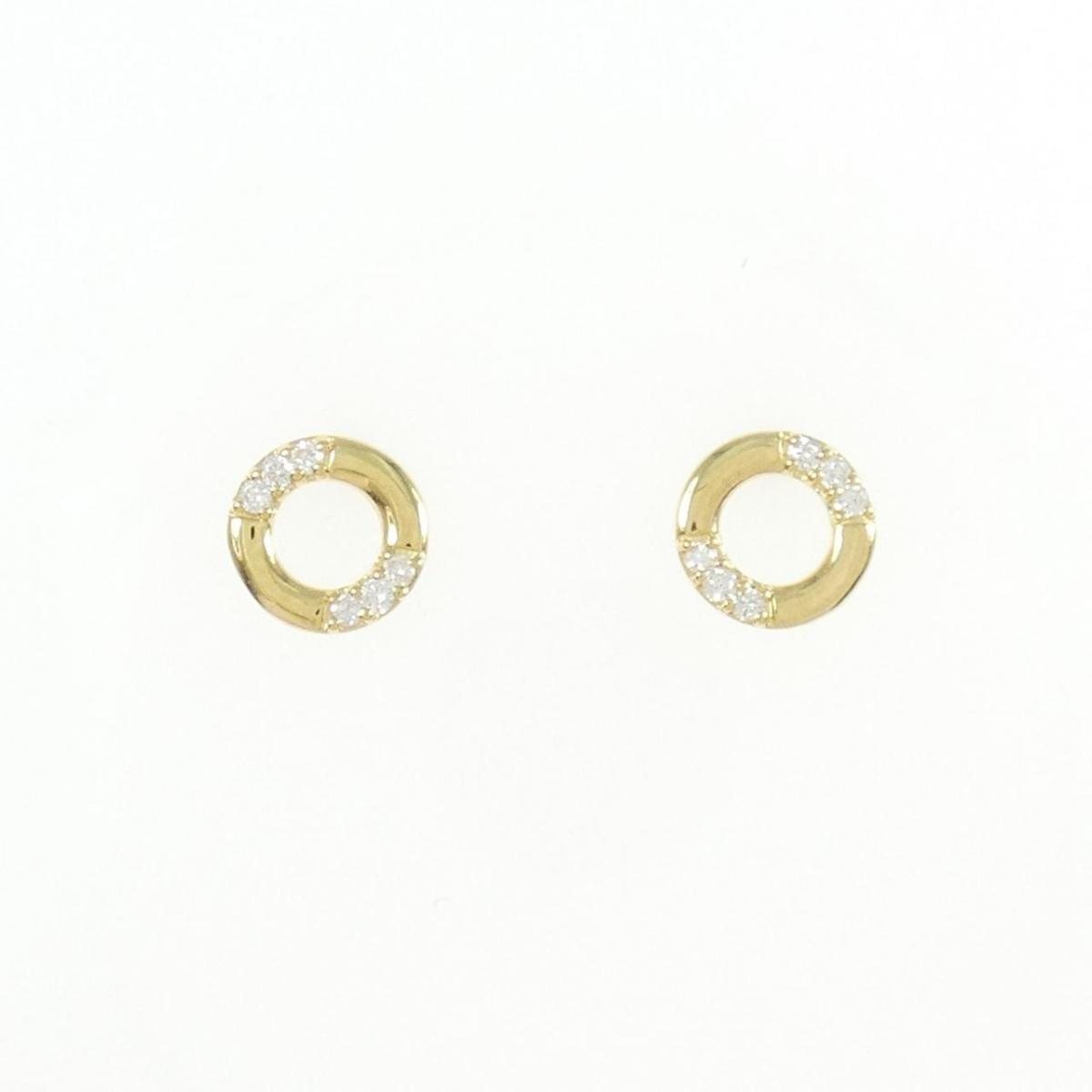 【KOMEHYO】 【リメイク】K18YG ダイヤモンド ピアス 0.08CT【中古】 【コメ兵】