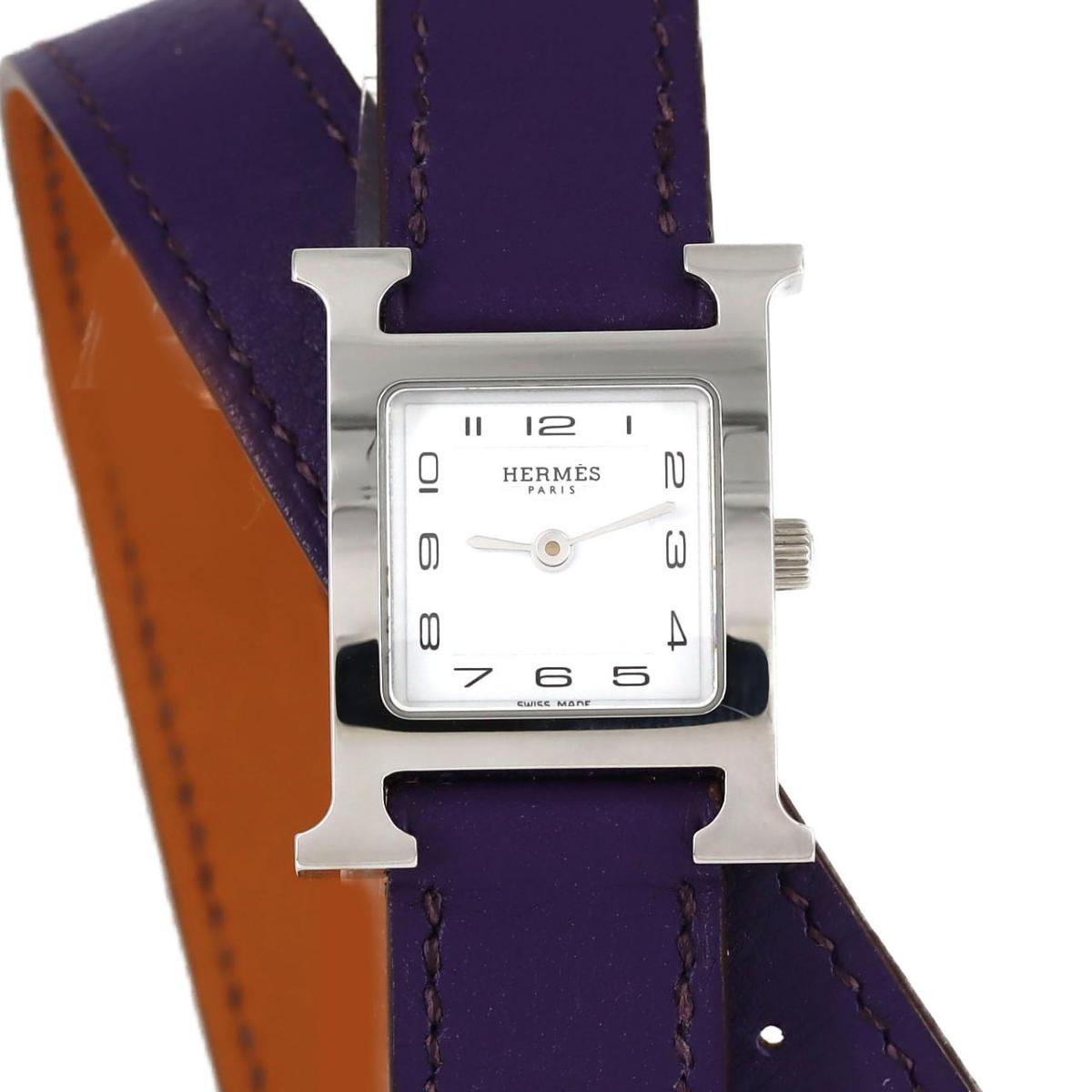 楽天市場】HERMES エルメス HウォッチPM 25mm ドゥブルトゥール