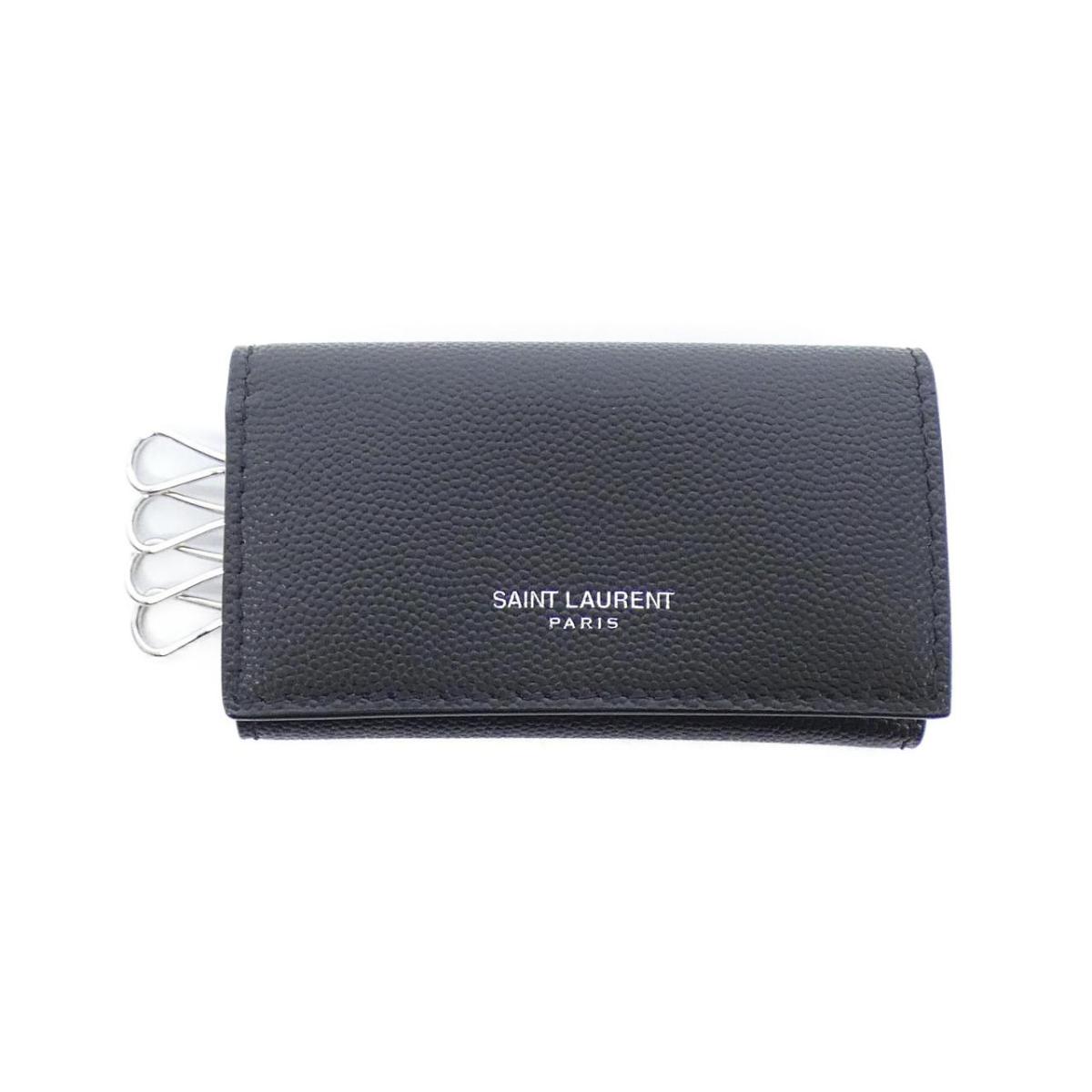 黒レザーのシンプルデザイン❗️小銭入ります‼️ サンローラン　キーケース 楽天市場】サンローラン SAINT LAURENT キーケース ブラック