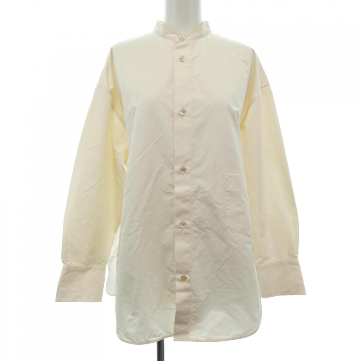 美品【MACPHEE】マカフィー　麻リネン　ストライプ　長袖シャツ　40　日本製 MACPHEE - 美品【MACPHEE】マカフィー 麻リネン ストライプ 長袖