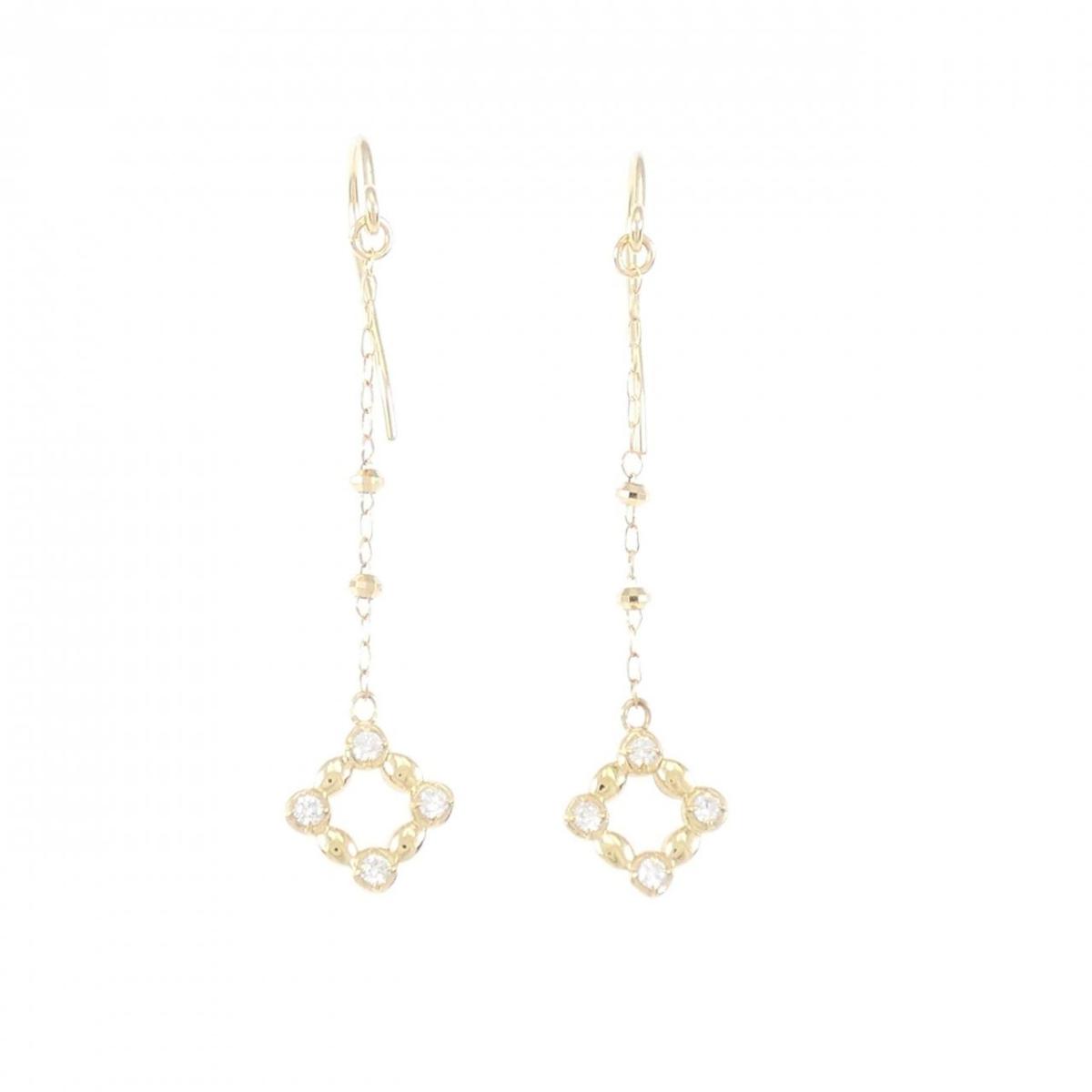 【KOMEHYO】 【リメイク】K18YG ダイヤモンド ピアス 0.08CT【中古】 【コメ兵】