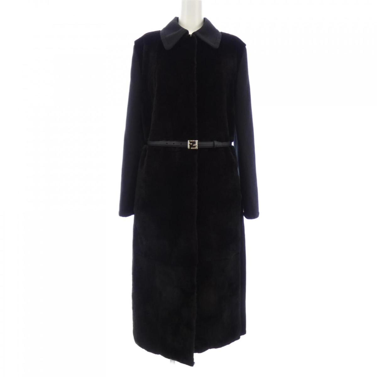 フェンディ　コート FENDI フェンディ 衣類 コート レディース40 ネイビー ウール