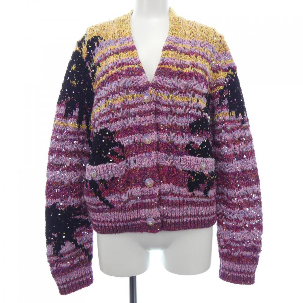 CHANEL パーカー　カシミヤ　38 CHANEL パーカーカシミヤ38