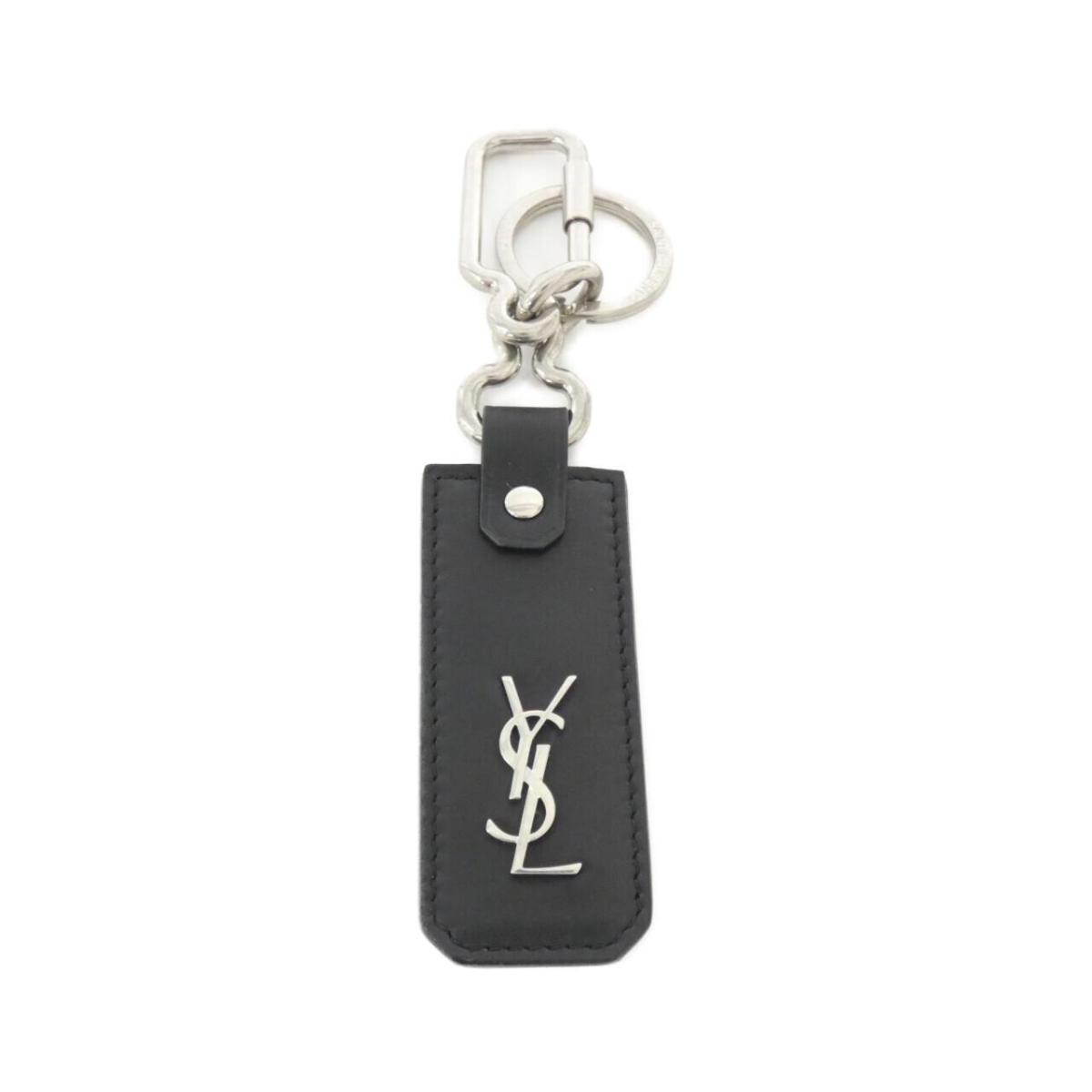 SAINT LAURENT BLACK CASSANDRE キーリング 777523 CASSANDRE SAINT LAURENT keyring in leather | Saint Laurent