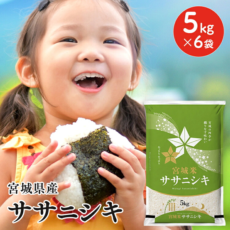 米・雑穀 米 30kg 送料無料 令和7年産 宮城県産 ササニシキ 30kg