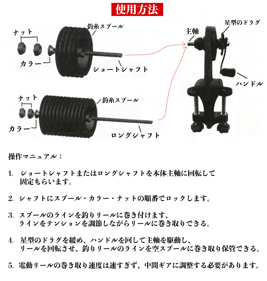 楽天市場 釣りライン巻 ライン巻 リール 糸巻き機 釣りリール ライン巻き取り機 釣り糸ワインダー リールライン巻き 糸ヨレ軽減 ラインスプーラー 巻きやすい 一人でも簡単に巻き 携帯便利 取付簡単 テブール固定式 未来くらしショップ