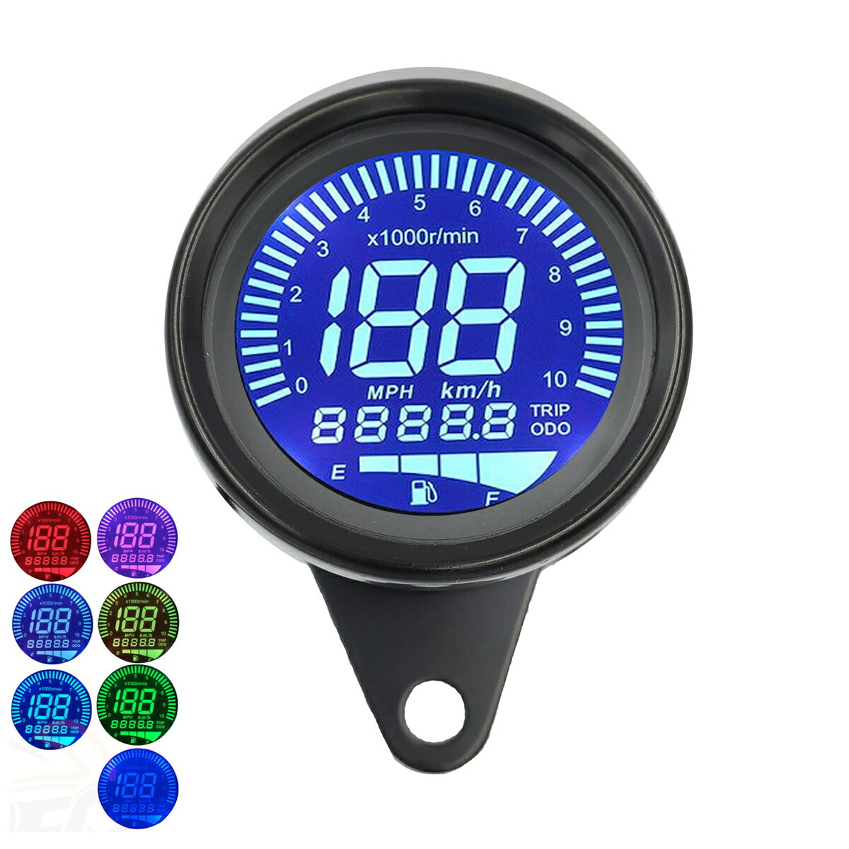 楽天市場 4in1 スピードメーター タコメーター 燃料メーター オドメーター 機械式 Dc 12v 199km H バイク用 汎用 メーター Led照明 Led バックライト ブラック シルバー 走行距離計 防水 Ledディスプレイ バイク オートバイ カスタム ホンダ ヤマハ 川崎 スズキ 未来