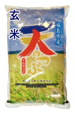 【令和７年産】 福島県産天のつぶ ［玄米］ 5kg　[石抜き処理済]