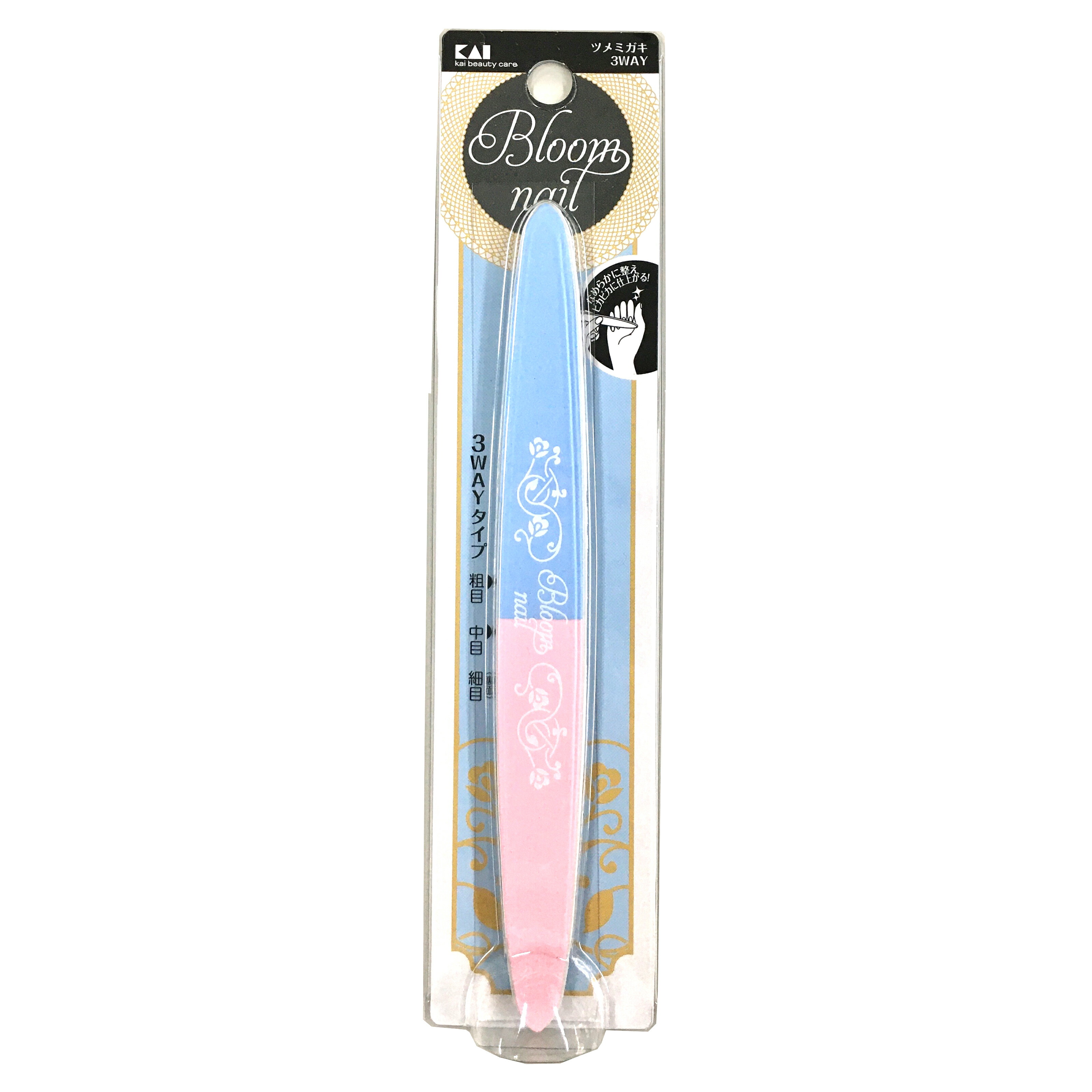 オーバーのアイテム取扱☆ 貝印 Bloom nail ツメミガキ ３ＷＡＹ HC-3611 追跡可能メール便配送可 12個まで  whitesforracialequity.org