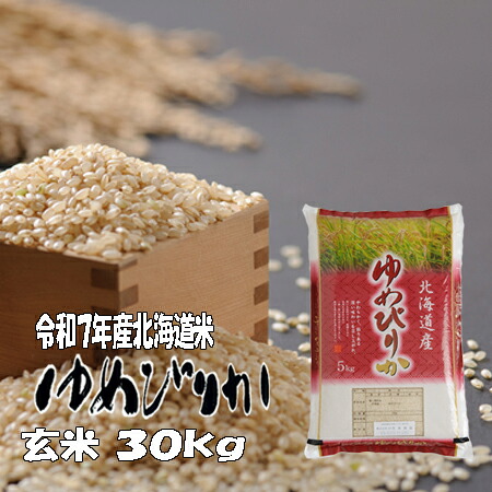 令和７年産　玄米　３０ｋｇ　ゆめぴりか　北海道　送料無料　精米無料