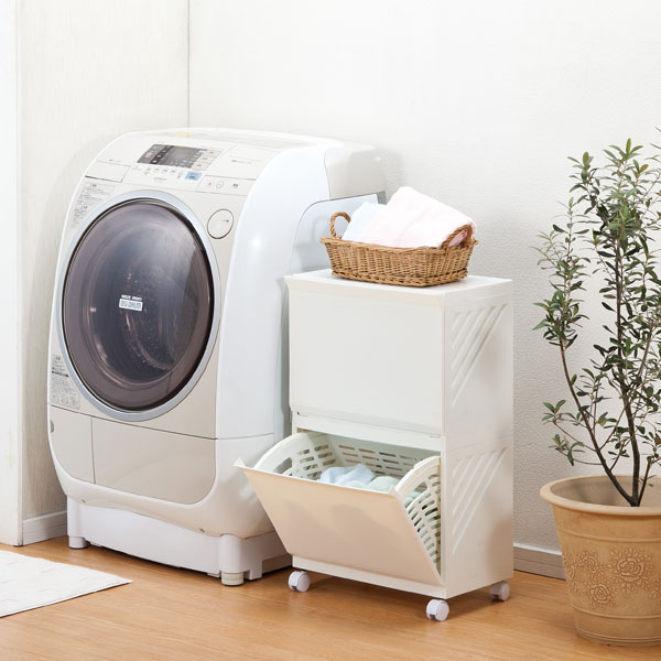 ＼本日P6倍!300円クーポン／【ランキング獲得】 ランドリーボックス CLEVAN 2段 ランドリーバスケット！通気性抜群！ CLEVAN 収納家具 ランドリー収納 ランドリーボックス ランドリーバスケット 洗面所収納 洗濯物入れ チェスト ストッカー