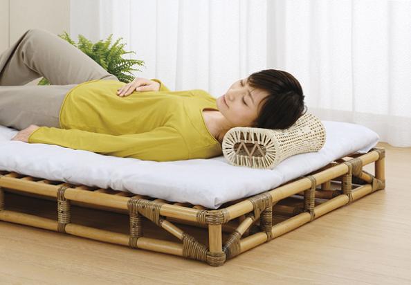 楽天市場】籐すのこ ベッド台 シングル ベッド 二つ折り 籐家具