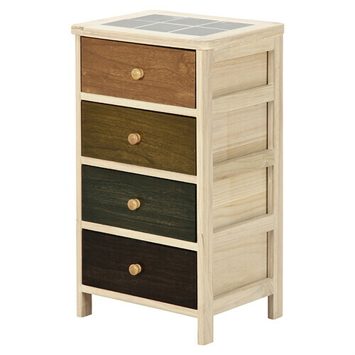 楽天市場】【ランキング獲得】 桐製 マルチカラフルボックス 4段