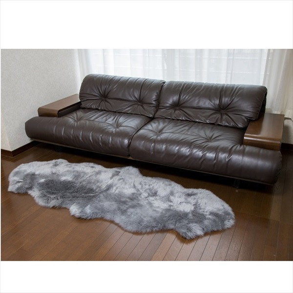 1000円クーポン&最大80％OFF/ムートンフリース（長毛タイプ２）58Ｘ175cm カーペット マット 畳 カーペット ラグ LWR00517 保温性 羊毛皮 長毛 シンプル ベージュ グレー テレワーク リモートワーク ステイホーム 在宅 15,281円