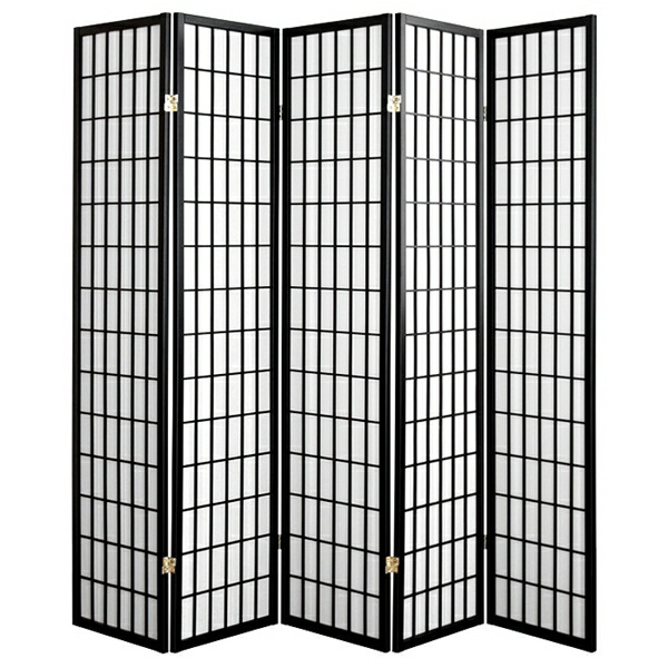 ＼本日最大78%offセール！／障子5連スクリーン ハイタイプ 間仕切り スクリーン 完成品 SES-7656 衝立 間仕切り 目隠し 高級感 和風 障子 スクリーン 破けにくい 蝶番 自在蝶番